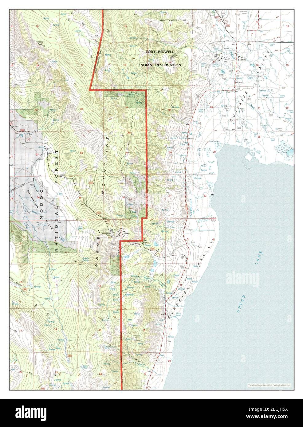 Fort Bidwell, California, map 1993, 124000, United States of America