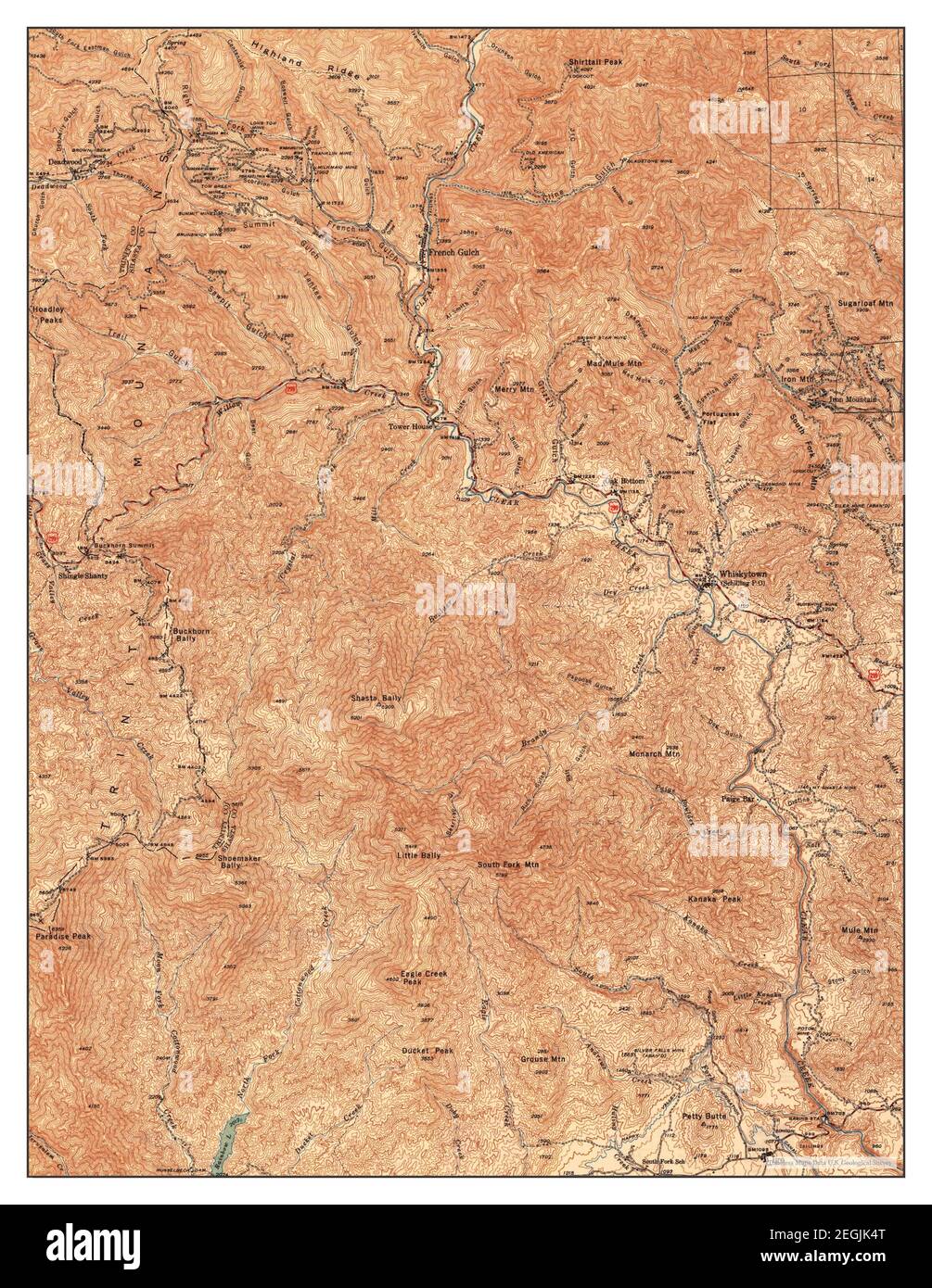 French Gulch, California, map 1948, 162500, United States of America