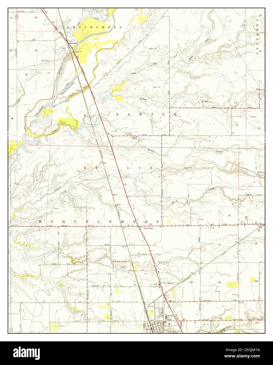 Galt, California, map 1953, 1:24000, United States of America by 