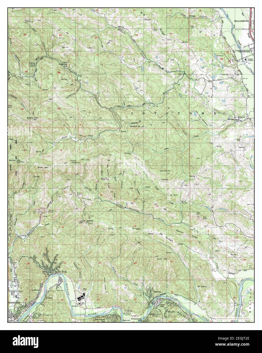 Guerneville, California, map 1997, 124000, United States of America by