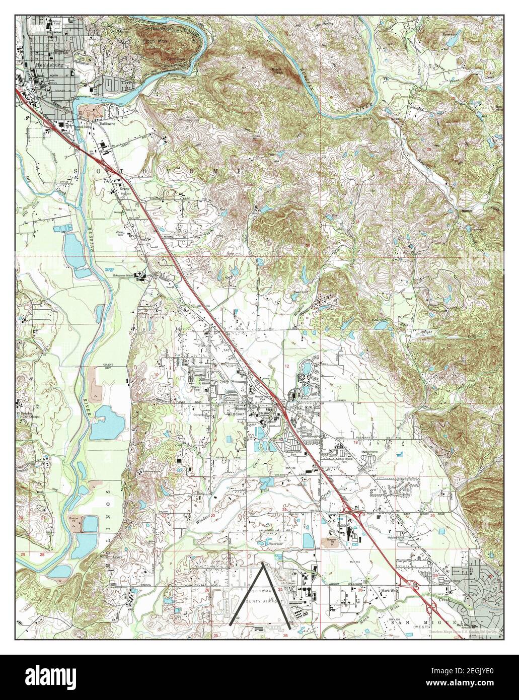 Map of healdsburg hi-res stock photography and images - Alamy