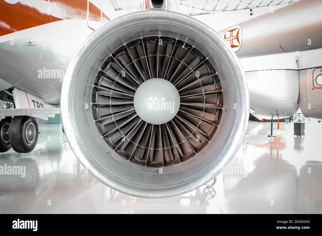 Detail from a airplane engine in a maintenance hangar Stock Photo - Alamy Detail from a airplane engine in a maintenance hangar Stock Photo - Alamy