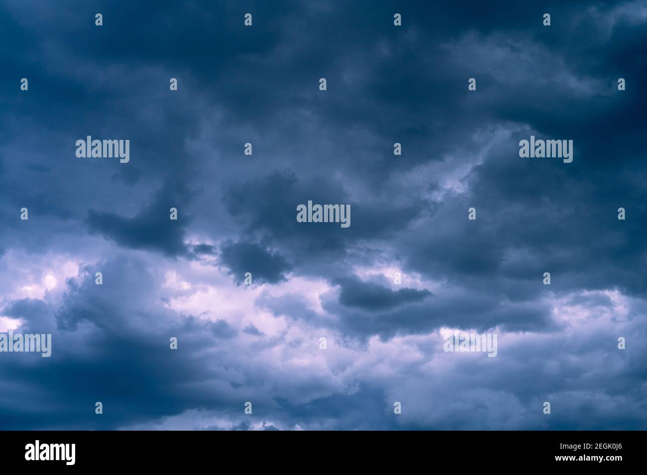 Cloudy Summer Sky Fluffy White and Blue Stock Photo - Alamy