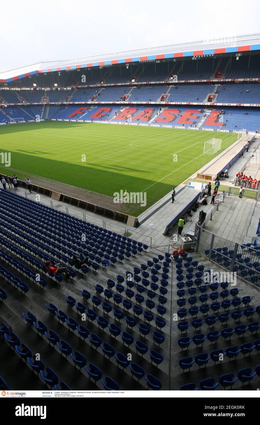 Football Switzerland V Argentina International Friendly St Jakob Park Stadium Basel Switzerland 2 6 07 General View Of Stadium Mandatory Credit Action Images Carl Recine Stock Photo Alamy Football Switzerland V Argentina International Friendly St Jakob Park Stadium Basel Switzerland 2 6 07 General View Of Stadium Mandatory Credit Action Images Carl Recine Stock Photo Alamy