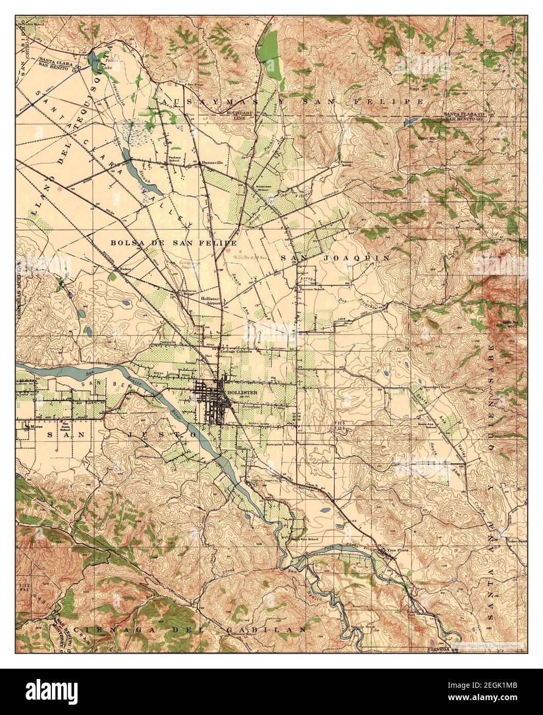 Hollister california map hi-res stock photography and images - Alamy