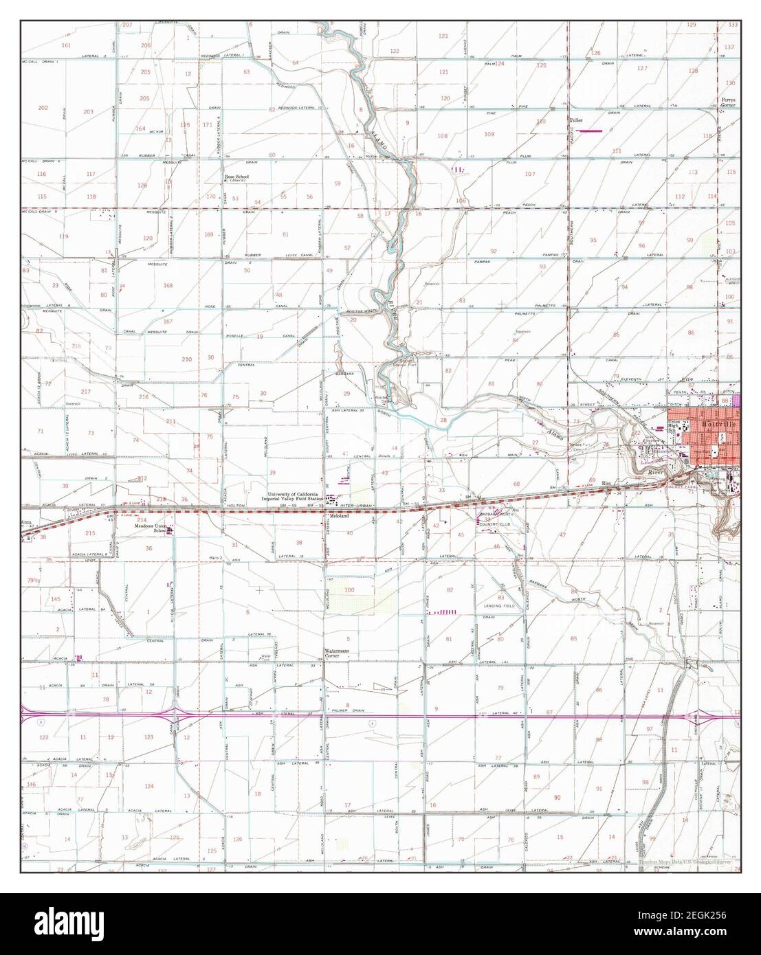 Holtville West, California, map 1956, 124000, United States of America