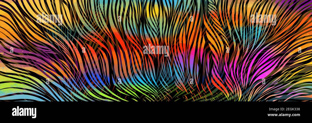 Graphic multicolored horizontal background from the lines. Vector illustration Stock Vector