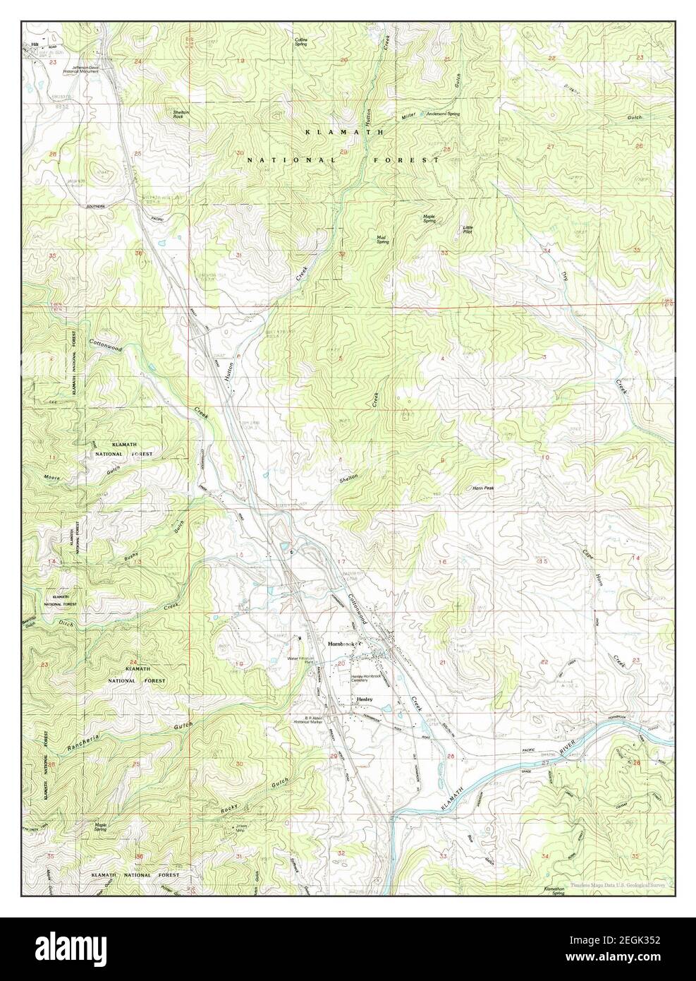 Hornbrook, California, map 1984, 124000, United States of America by
