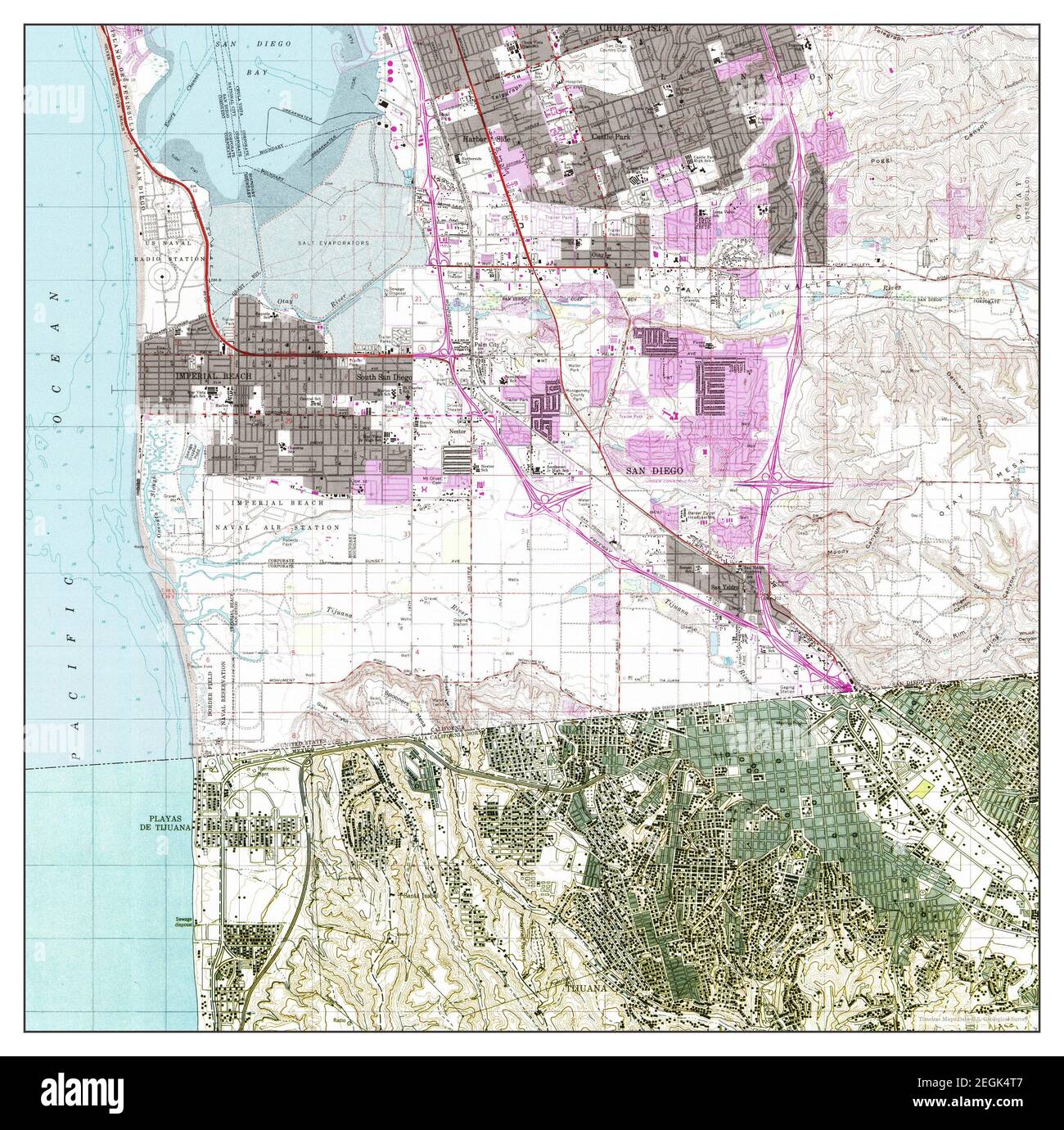 Imperial Beach, California, map 1967, 124000, United States of America