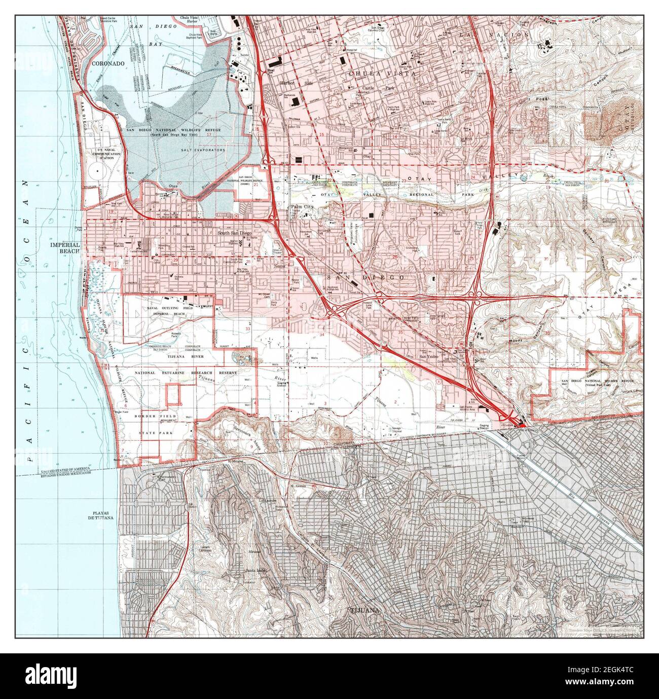 Imperial Beach California Map 1996 124000 United States Of America By Timeless Maps Data Us Geological Survey 2EGK4TC 