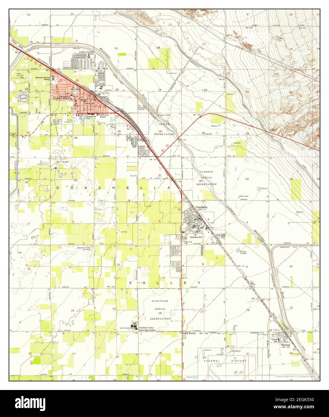 Map Of Indio California Indio, California, Map 1956, 1:24000, United States Of America By Timeless  Maps, Data U.s. Geological Survey Stock Photo - Alamy