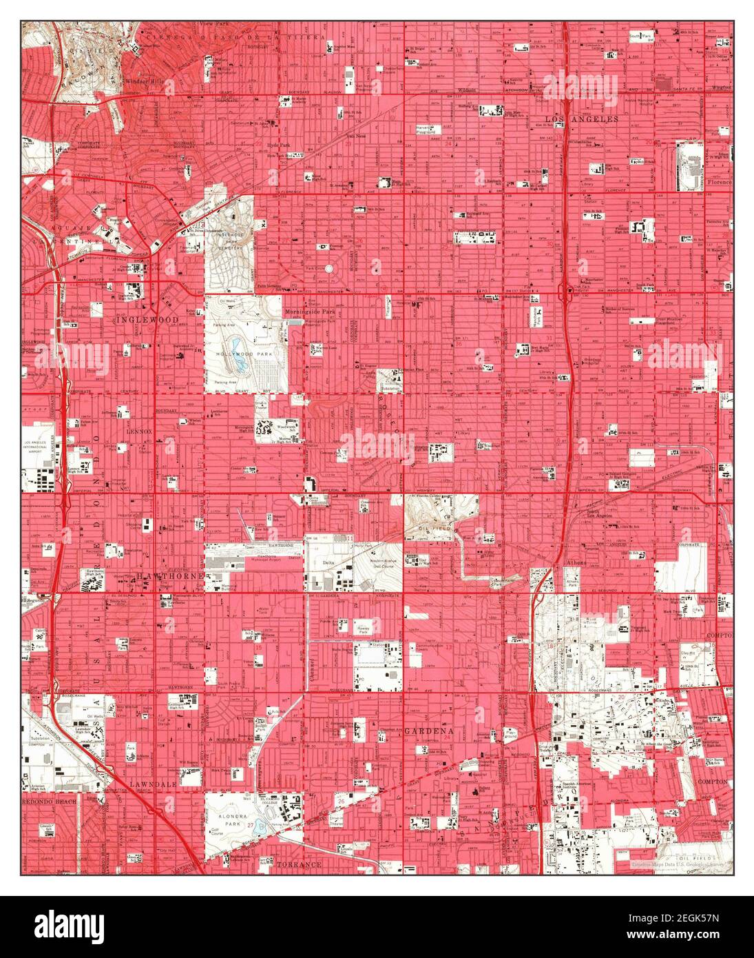 Inglewood California map 1964 - Inglewood California Map 1964 124000 United States Of America By Timeless Maps Data Us Geological Survey 2EGK57N
