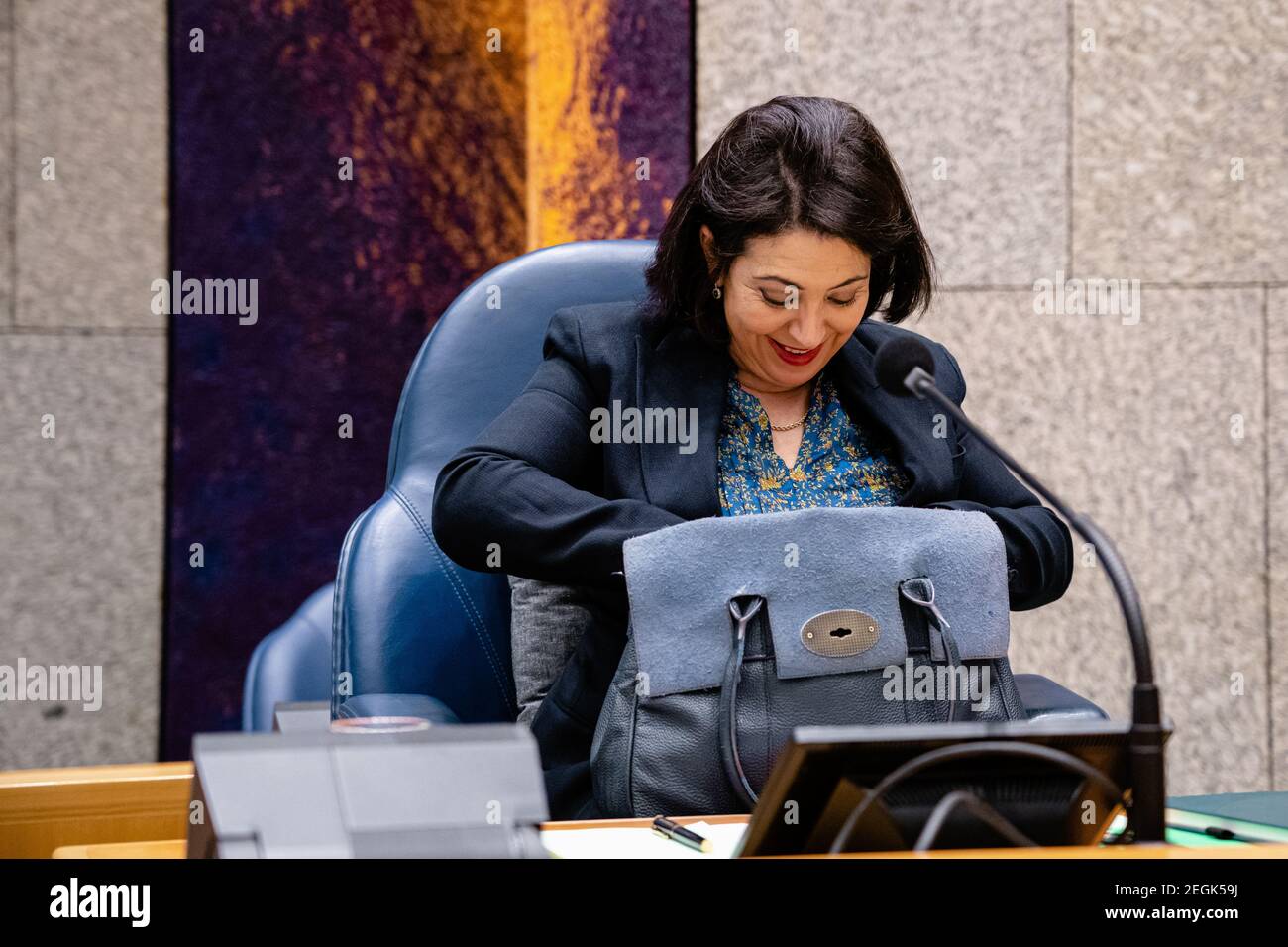 THE HAGUE, NETHERLANDS - JANUARY 26: Chairwoman of parliament Khadija Arib is seen during the debate about the GGD coronavirus data leak on January 26 Stock Photo