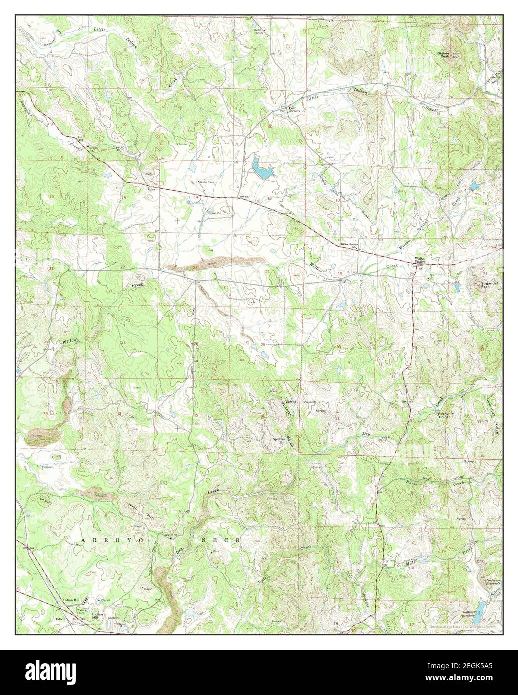 Irish Hill, California, map 1962, 1:24000, United States of America by Timeless Maps, data U.S. Geological Survey Stock Photo