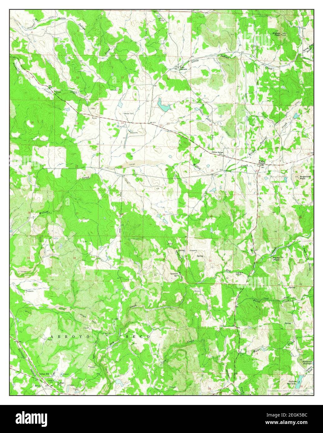 Irish Hill, California, map 1962, 1:24000, United States of America by Timeless Maps, data U.S. Geological Survey Stock Photo