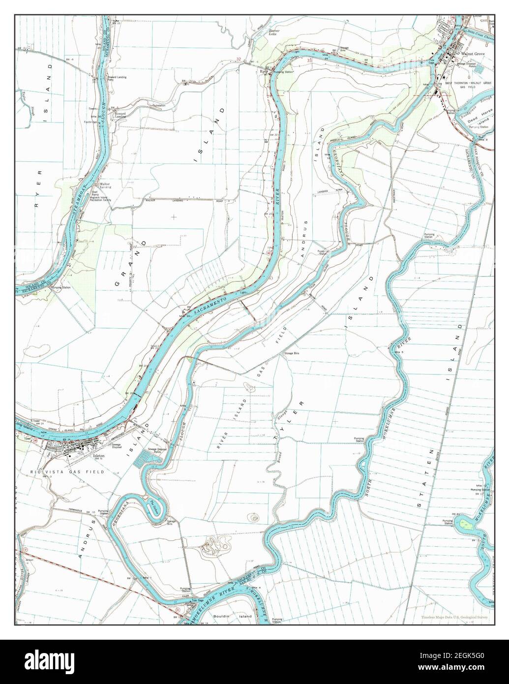 Isleton, California, map 1978, 124000, United States of America by