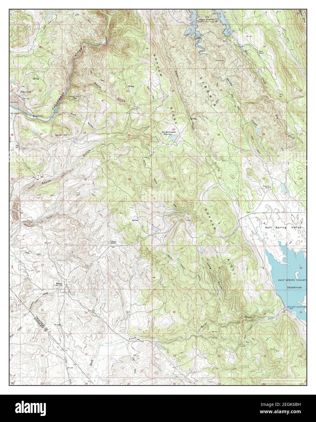 Jenny Lind, California, map 1962, 124000, United States of America by