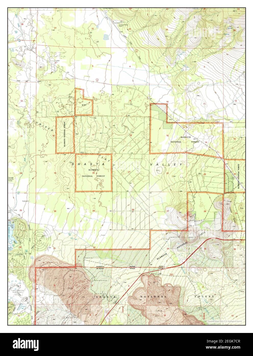 Juniper Flat, California, map 2001, 124000, United States of America