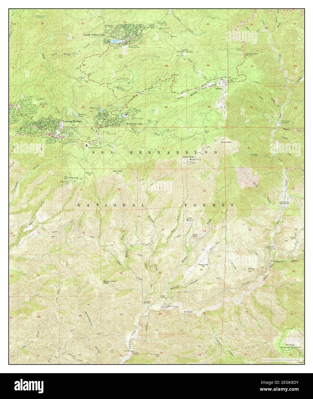 Keller Peak, California, map 1967, 1:24000, United States of America by ...