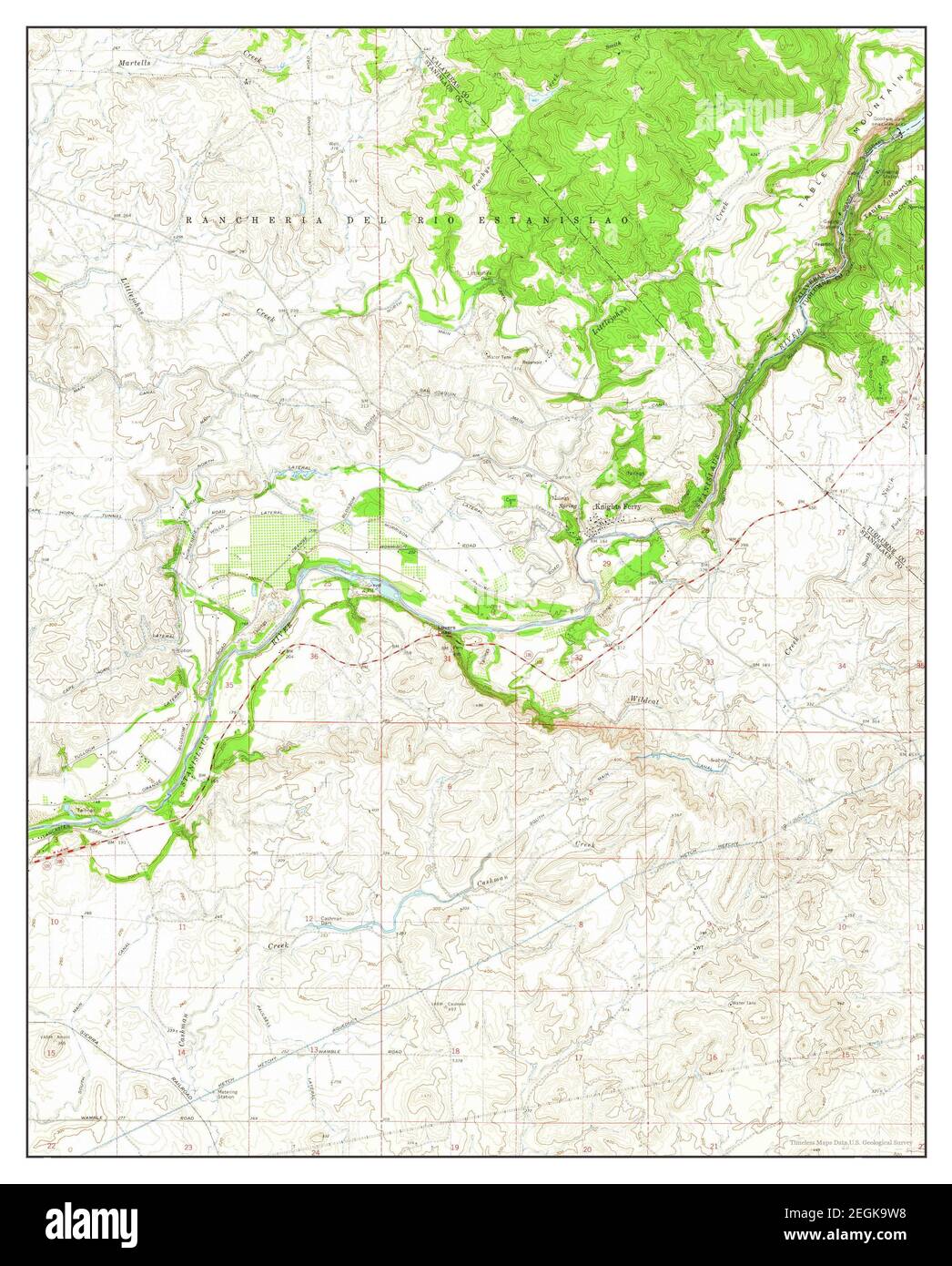 Knights Ferry, California, map 1962, 124000, United States of America