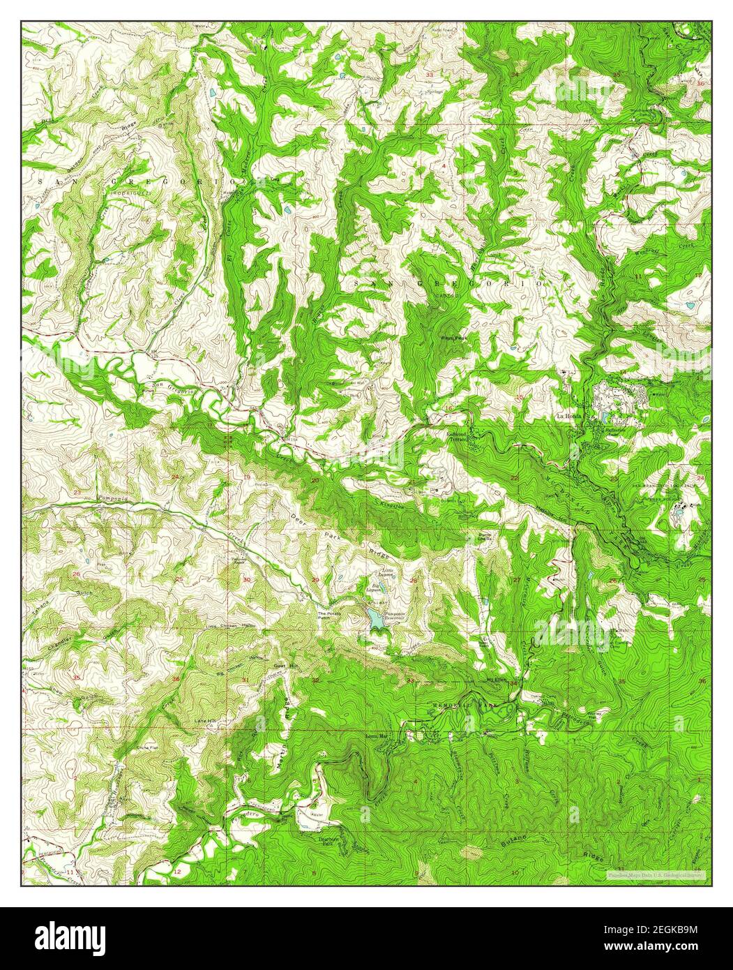 La Honda, California, map 1961, 124000, United States of America by