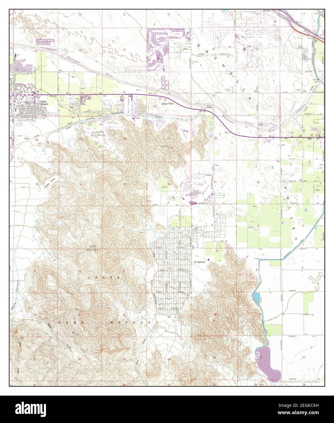 La Quinta, California, map 1959, 1:24000, United States of America by Timeless Maps, data U.S. Geological Survey Stock Photo