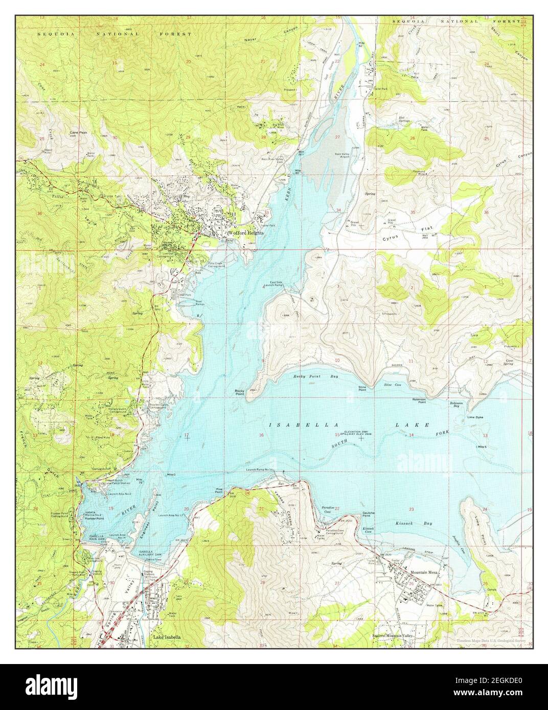 Lake Isabella North, California, map 1972, 124000, United States of