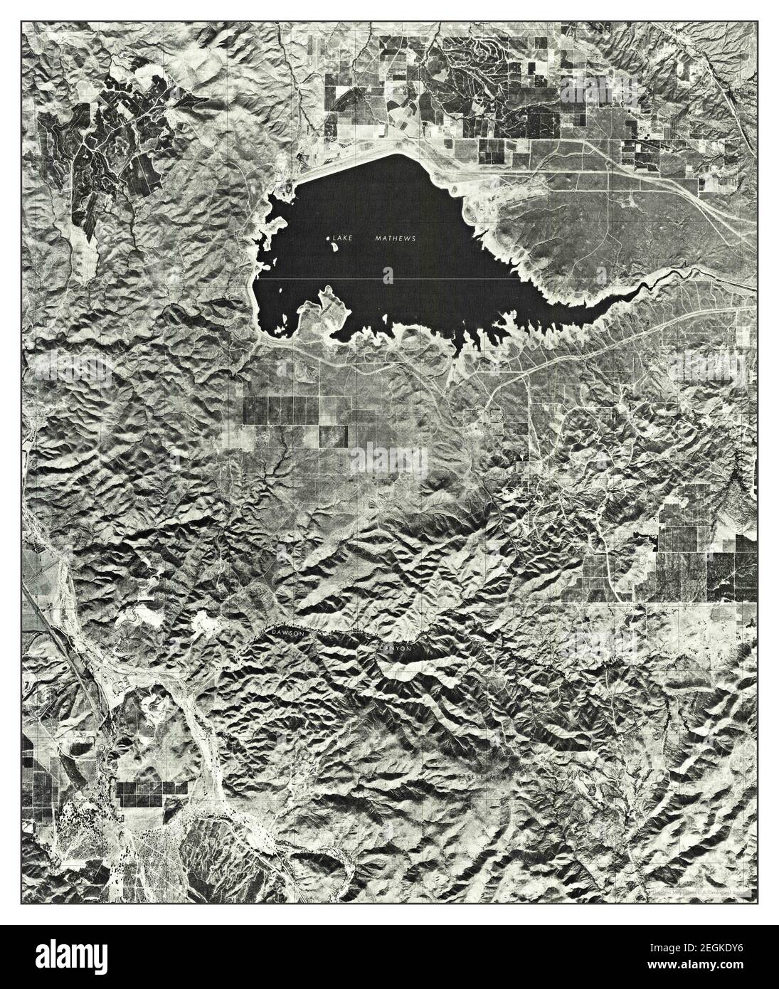 Lake Mathews, California, map 1974, 124000, United States of America