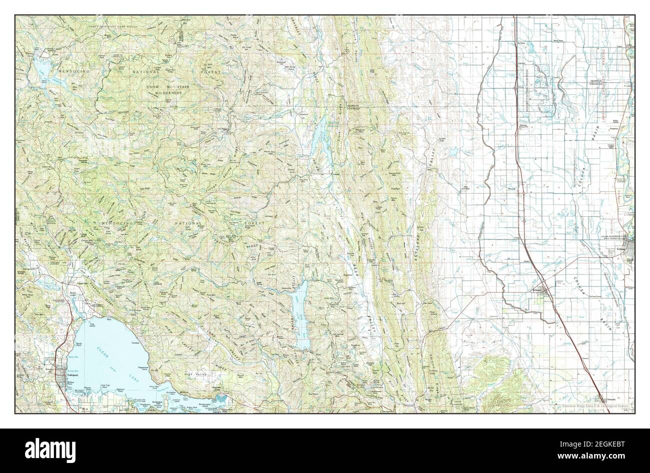 Lakeport, California, map 1994, 1100000, United States of America by