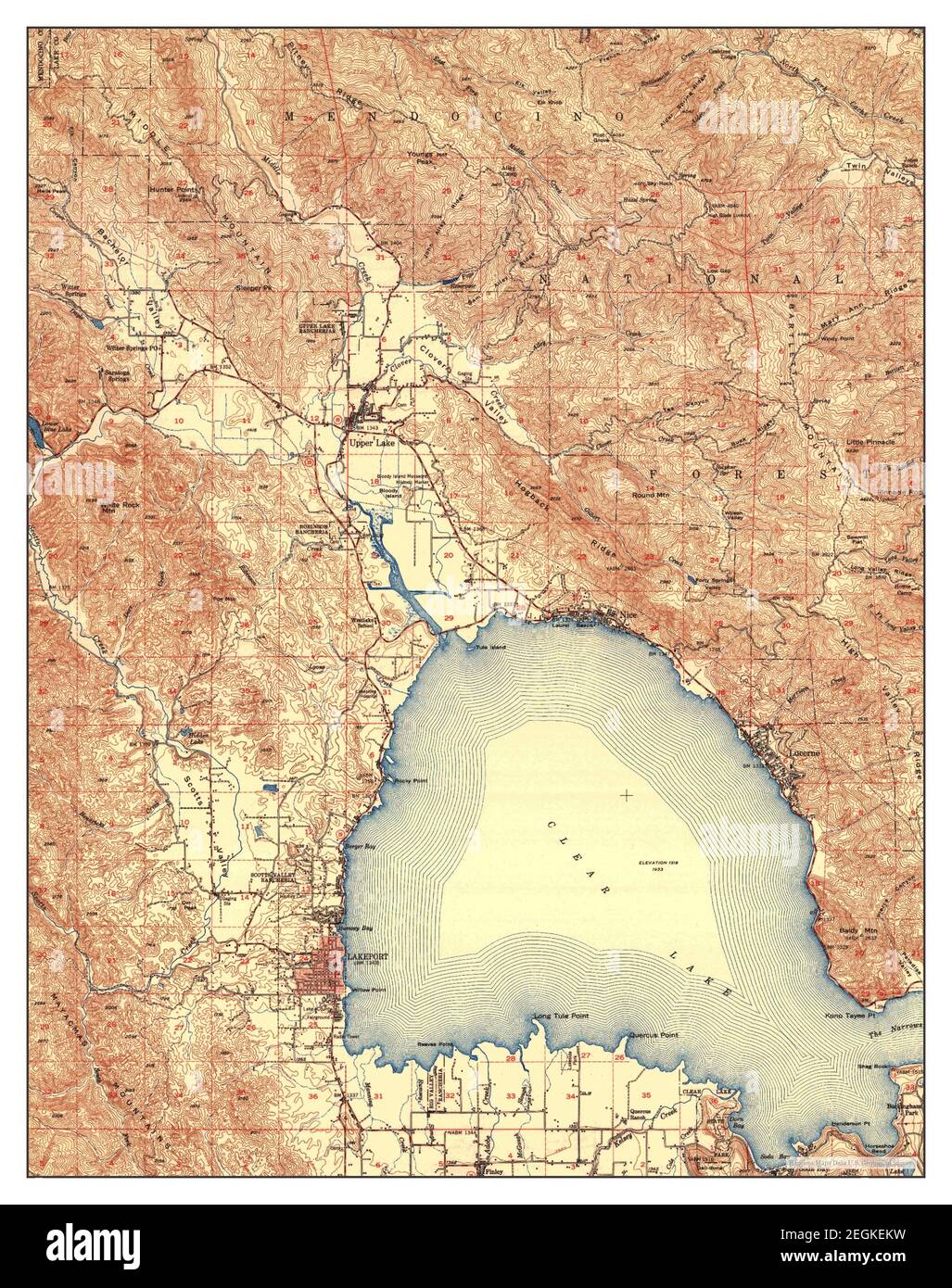 Lakeport, California, map 1951, 162500, United States of America by Timeless Maps, data U.S