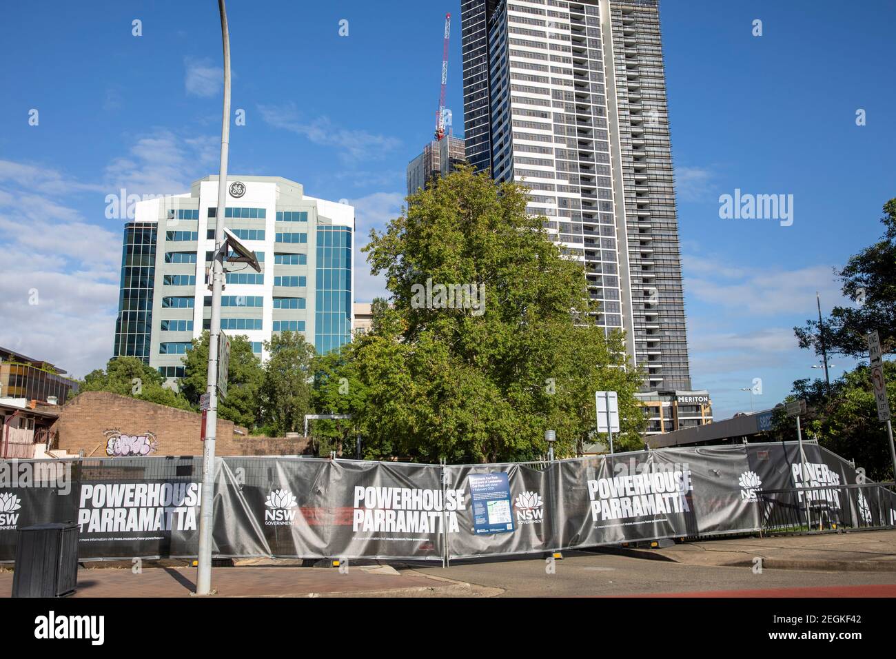 Parramatta city centre and the site of the new relocated Powerhouse
