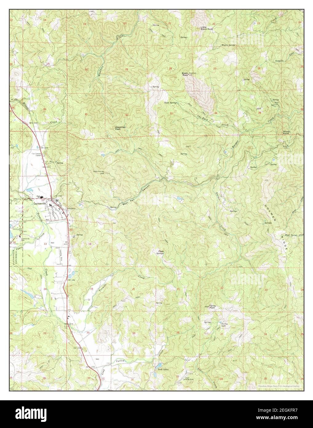 Laytonville, California, map 1967, 124000, United States of America by