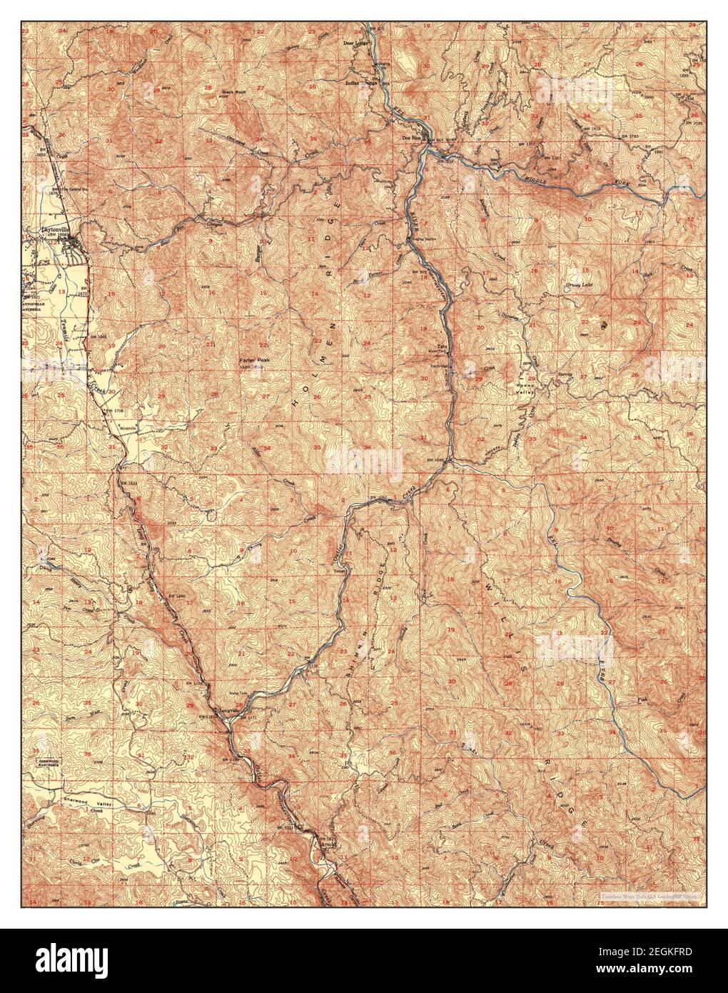 Laytonville, California, map 1951, 162500, United States of America by Timeless Maps, data U.S