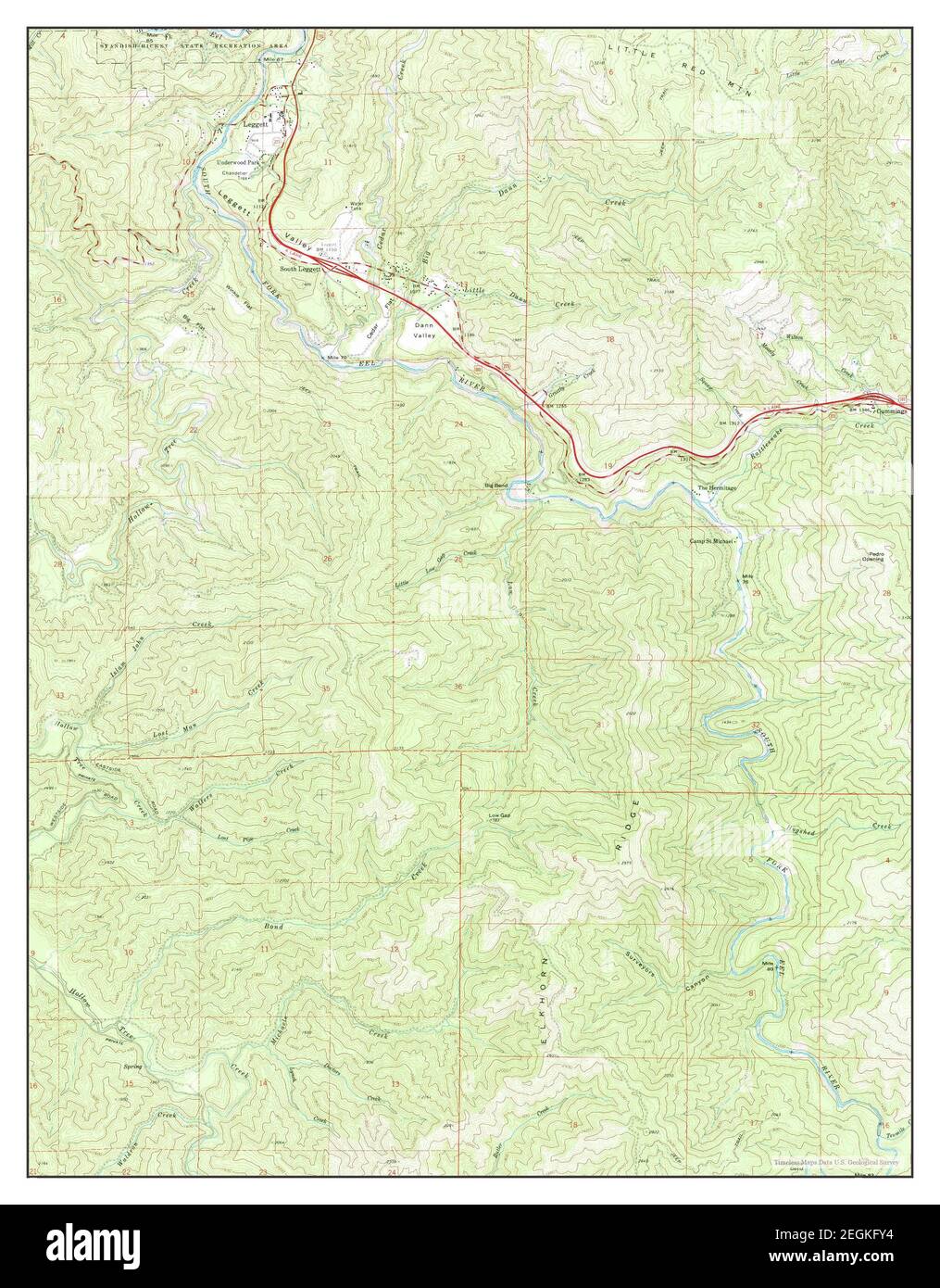 Leggett california map hires stock photography and images Alamy