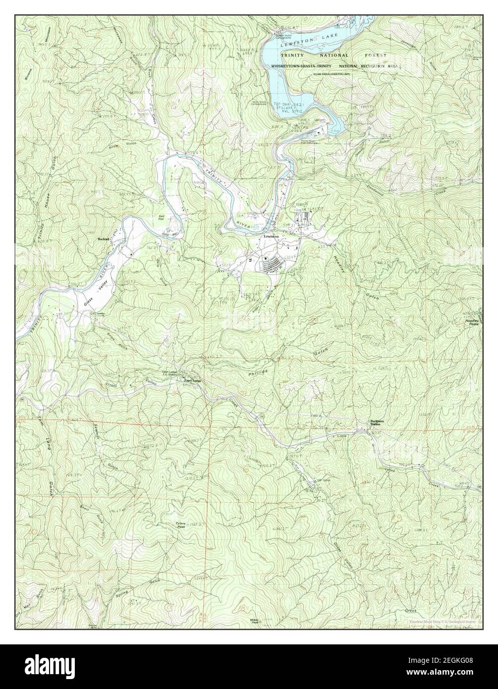 Lewiston, California, map 1982, 124000, United States of America by