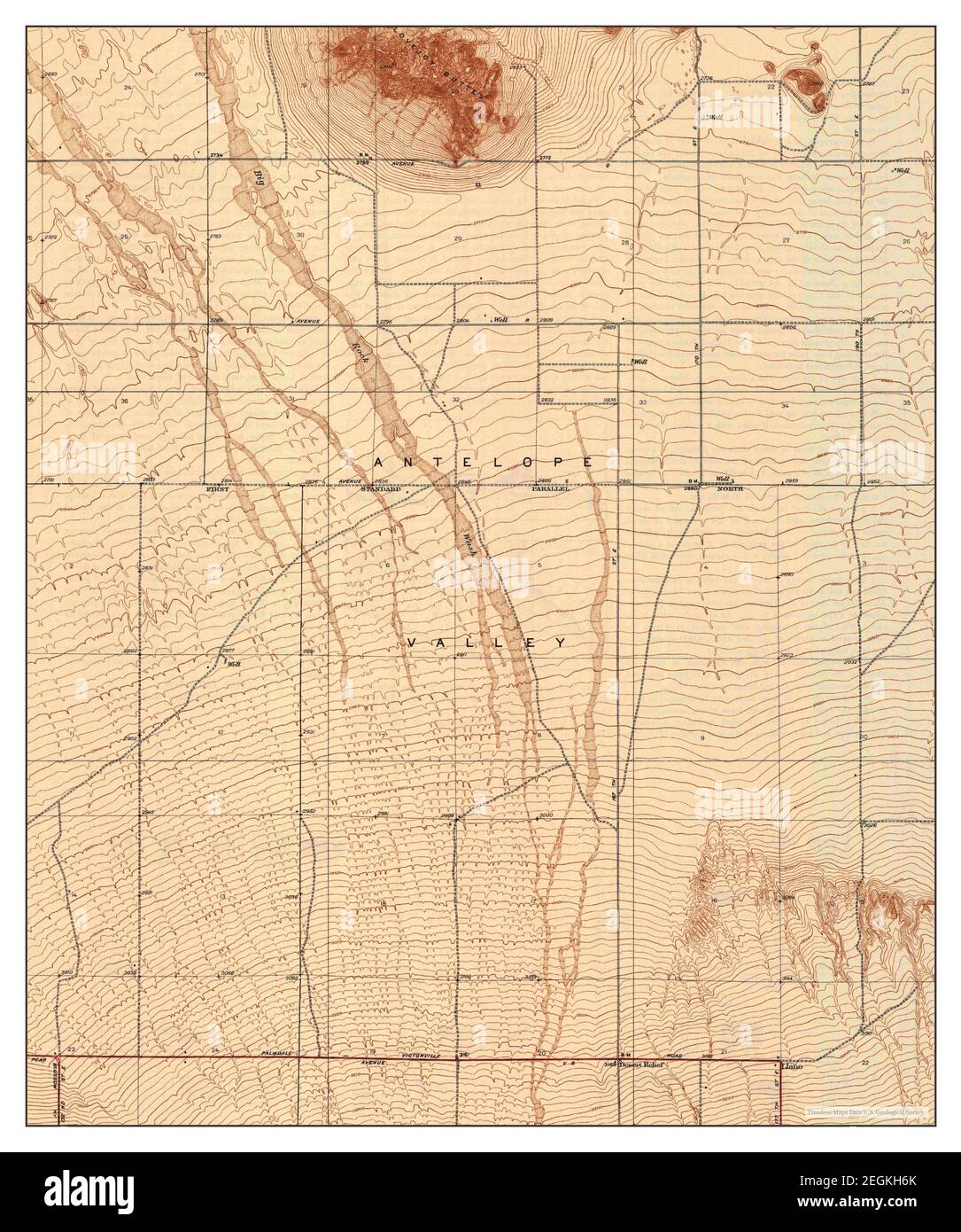 Llano, California, map 1934, 124000, United States of America by Timeless Maps, data U.S