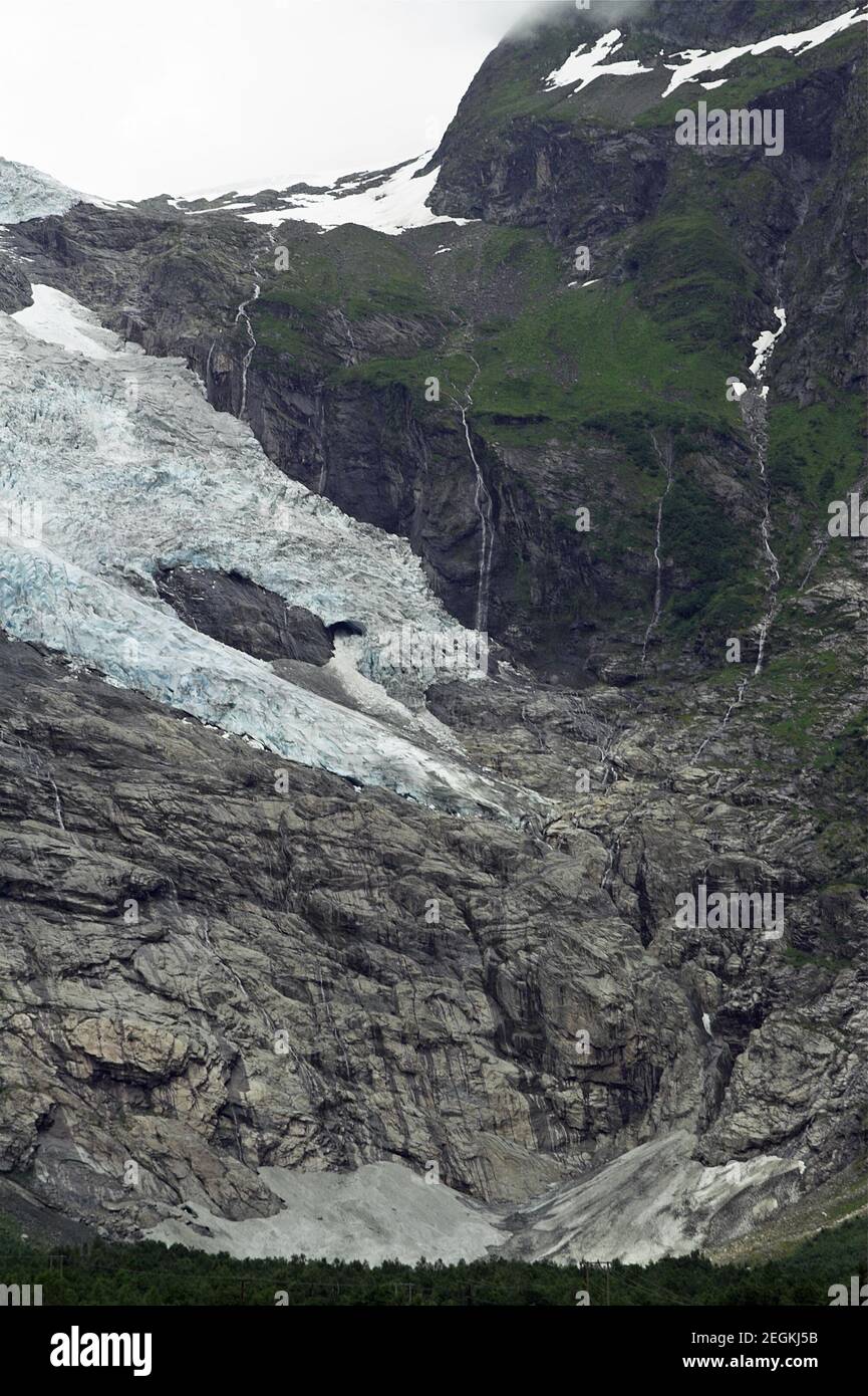 Jostedalsbreen National Park; Bøyabreen Glacier; Norway, Norwegen; Norwegian Glacier; Norwegischer Gletscher; Glaciar noruego; norweski lodowiec Stock Photo