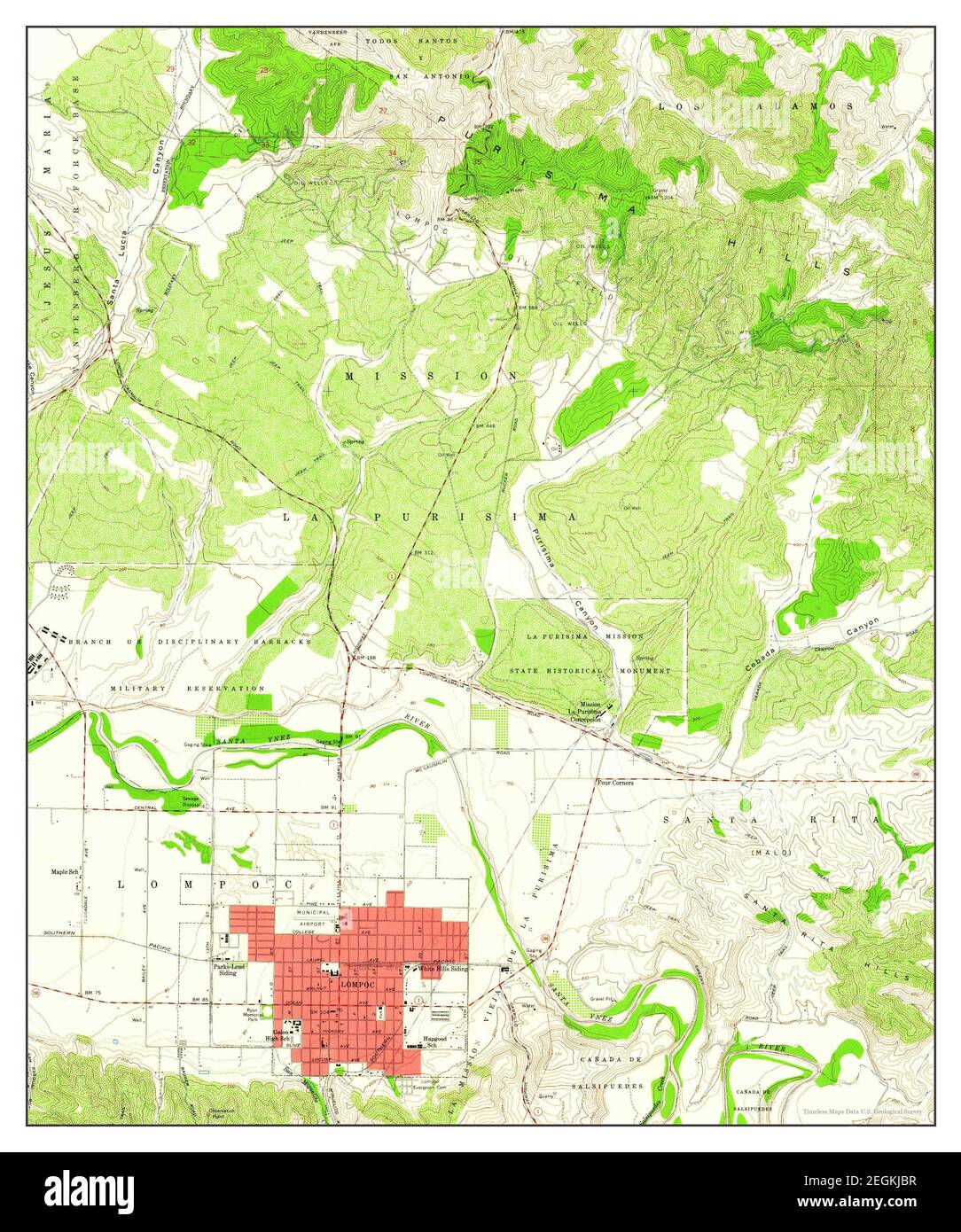 Lompoc map Cut Out Stock Images & Pictures - Alamy