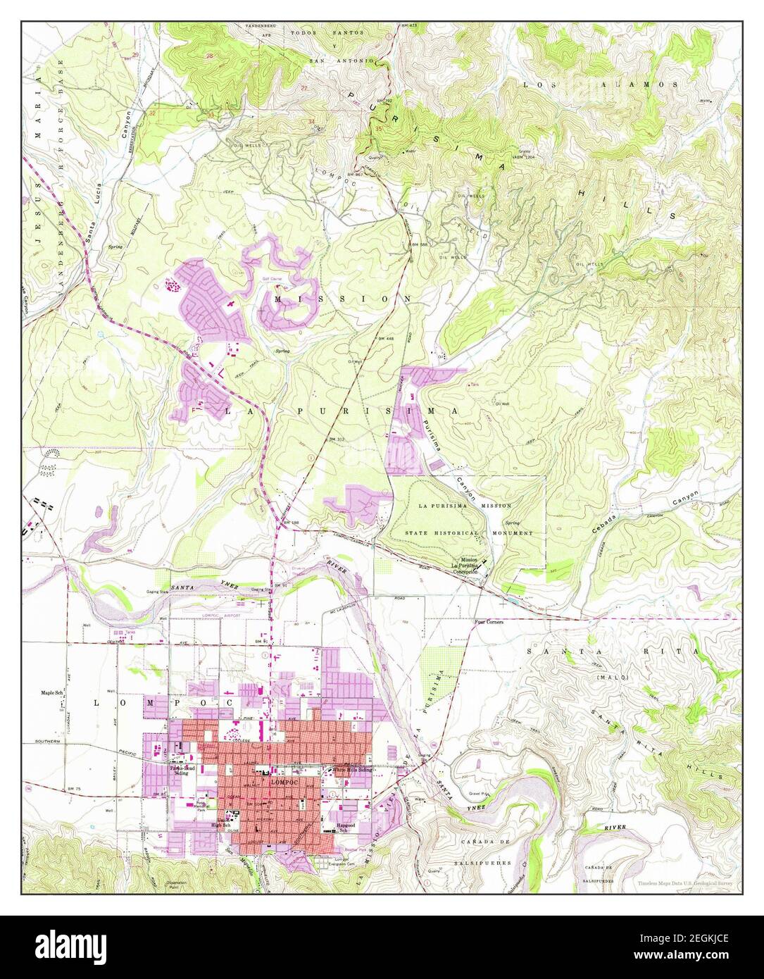 Lompoc california map hires stock photography and images Alamy