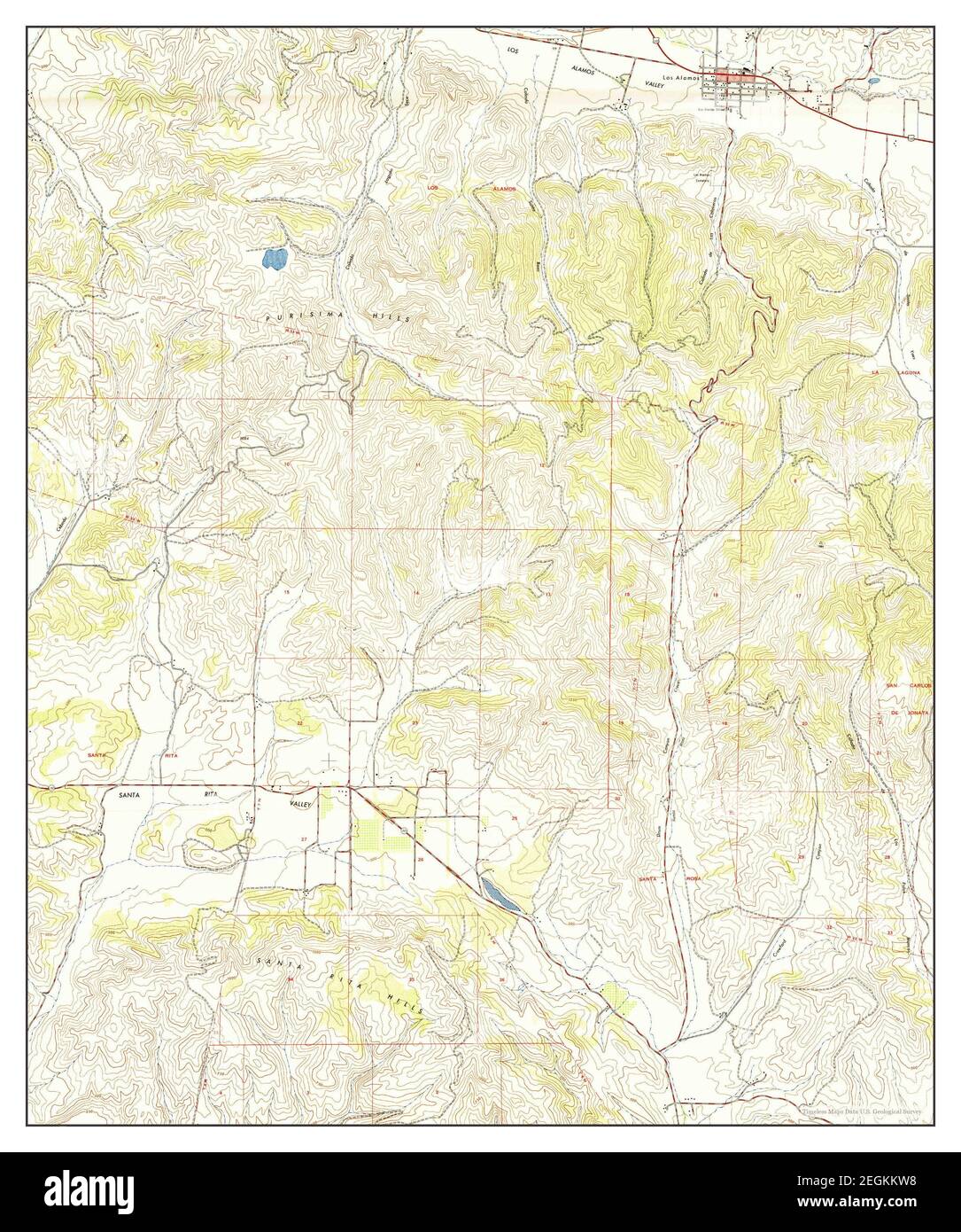 Los Alamos, California, map 1948, 124000, United States of America by