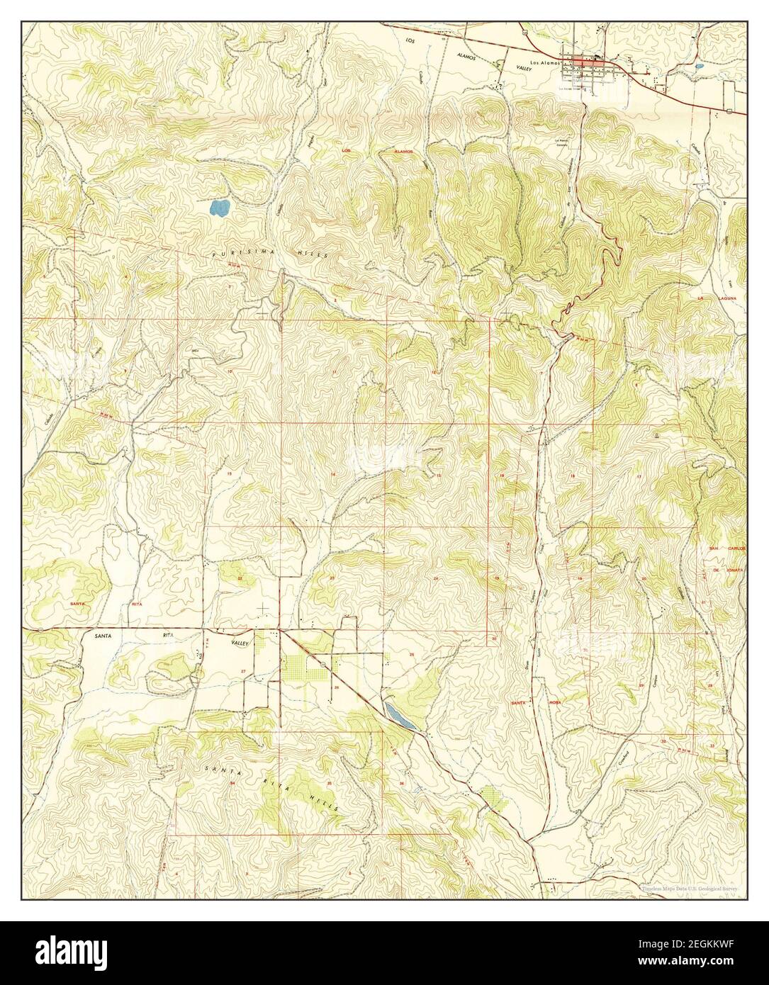 Los Alamos, California, map 1948, 124000, United States of America by