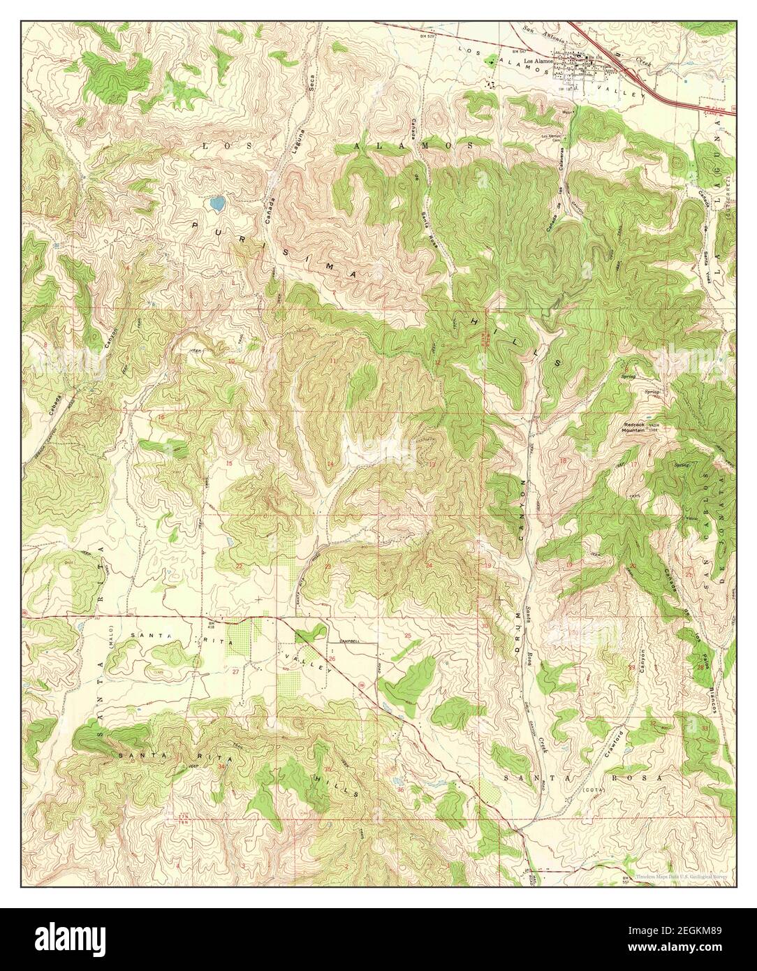 Los Alamos, California, map 1959, 124000, United States of America by