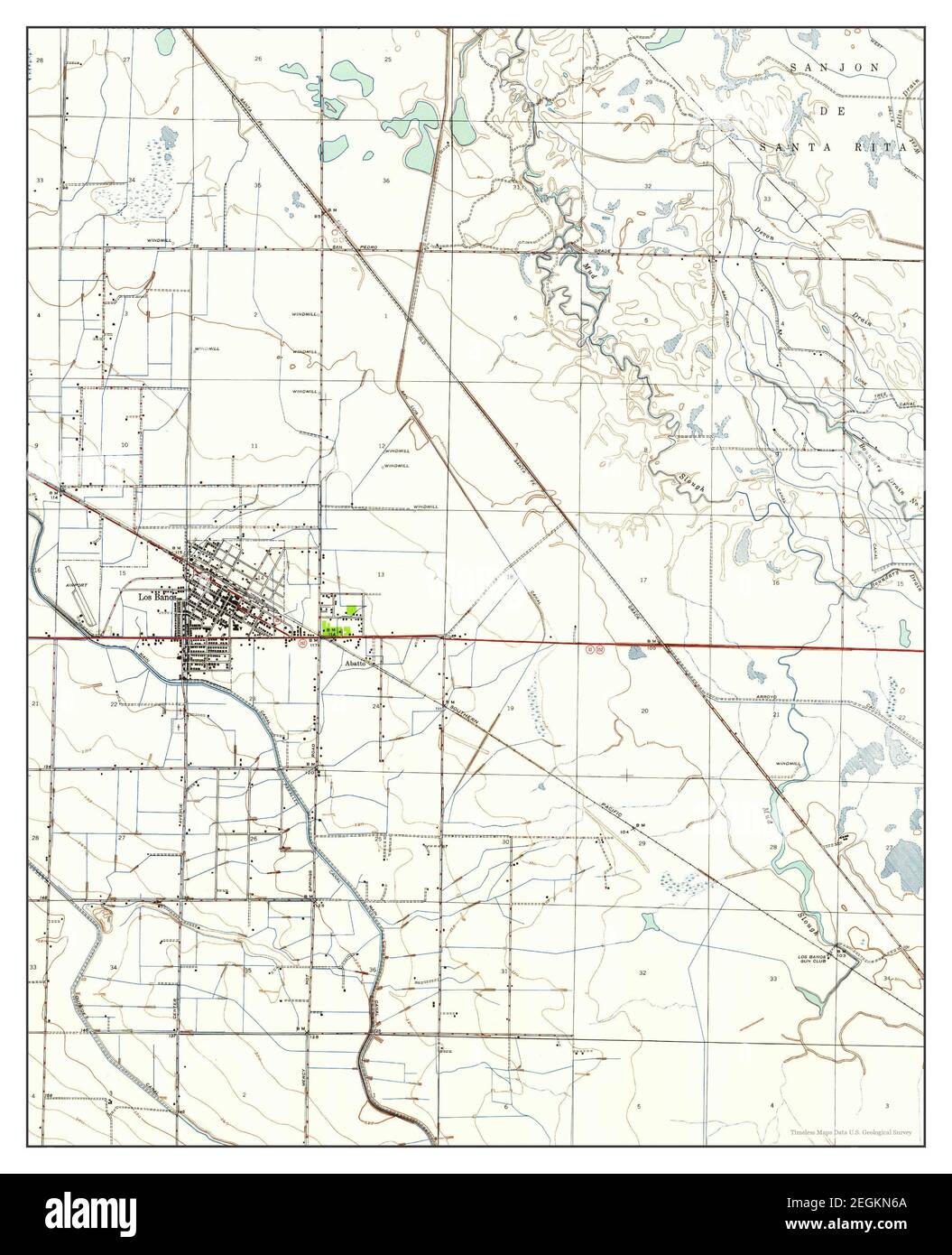 Los Banos, California, map 1947, 124000, United States of America by
