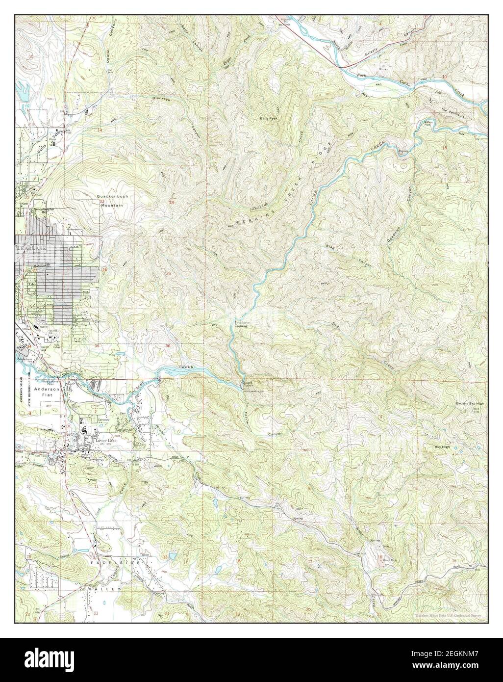 Lower Lake, California, map 1993, 124000, United States of America by