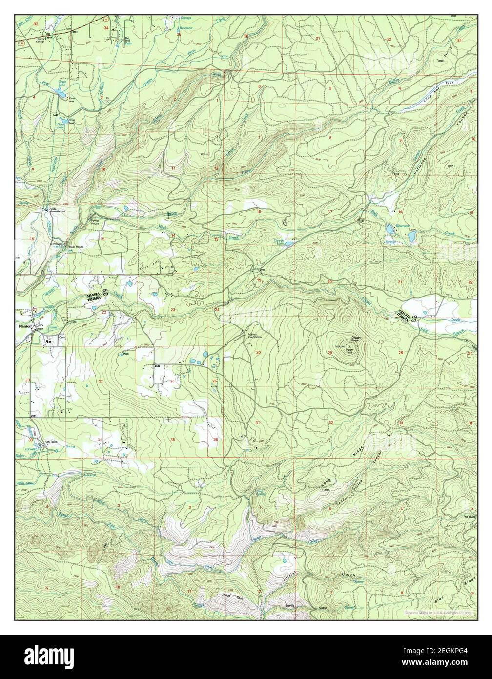 Manton, California, map 1995, 124000, United States of America by