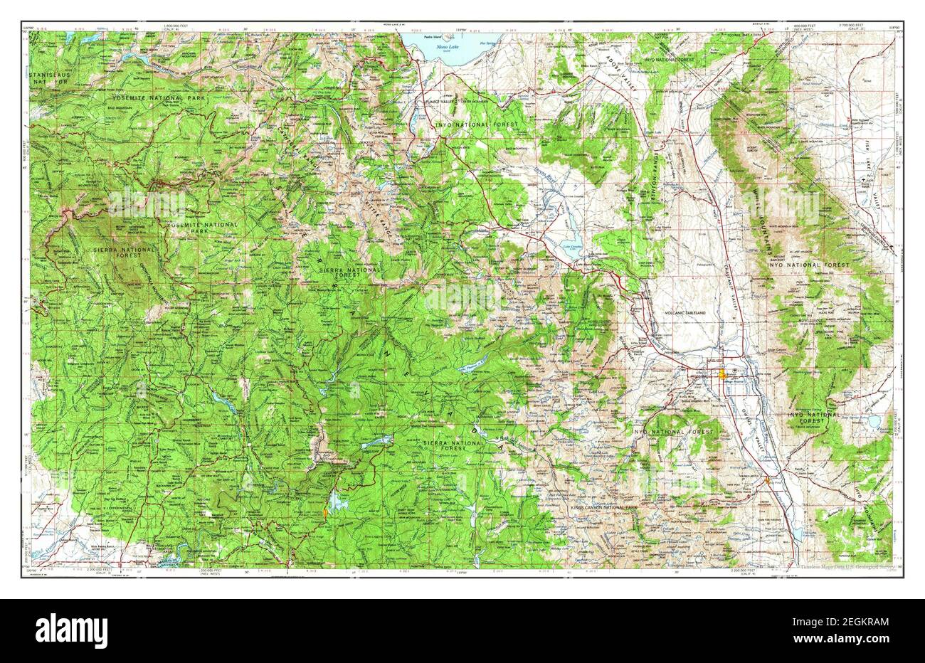 Mariposa, California, map 1957, 1250000, United States of America by Timeless Maps, data U.S
