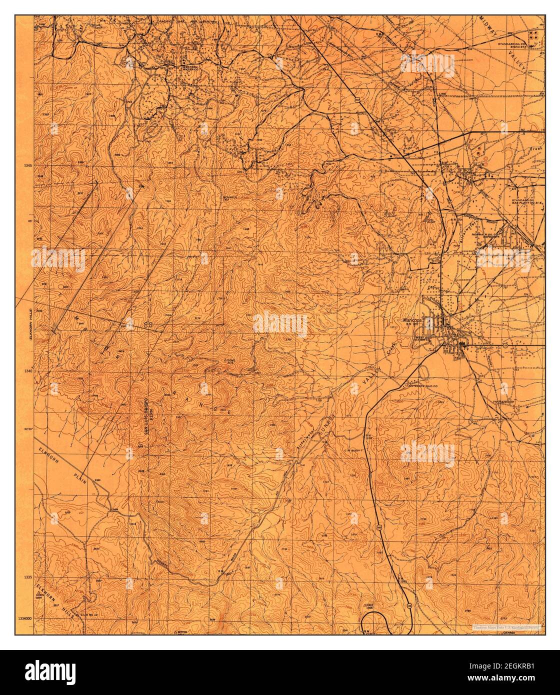 Maricopa County Topographic Map Maricopa County Map High Resolution Stock Photography And Images - Alamy