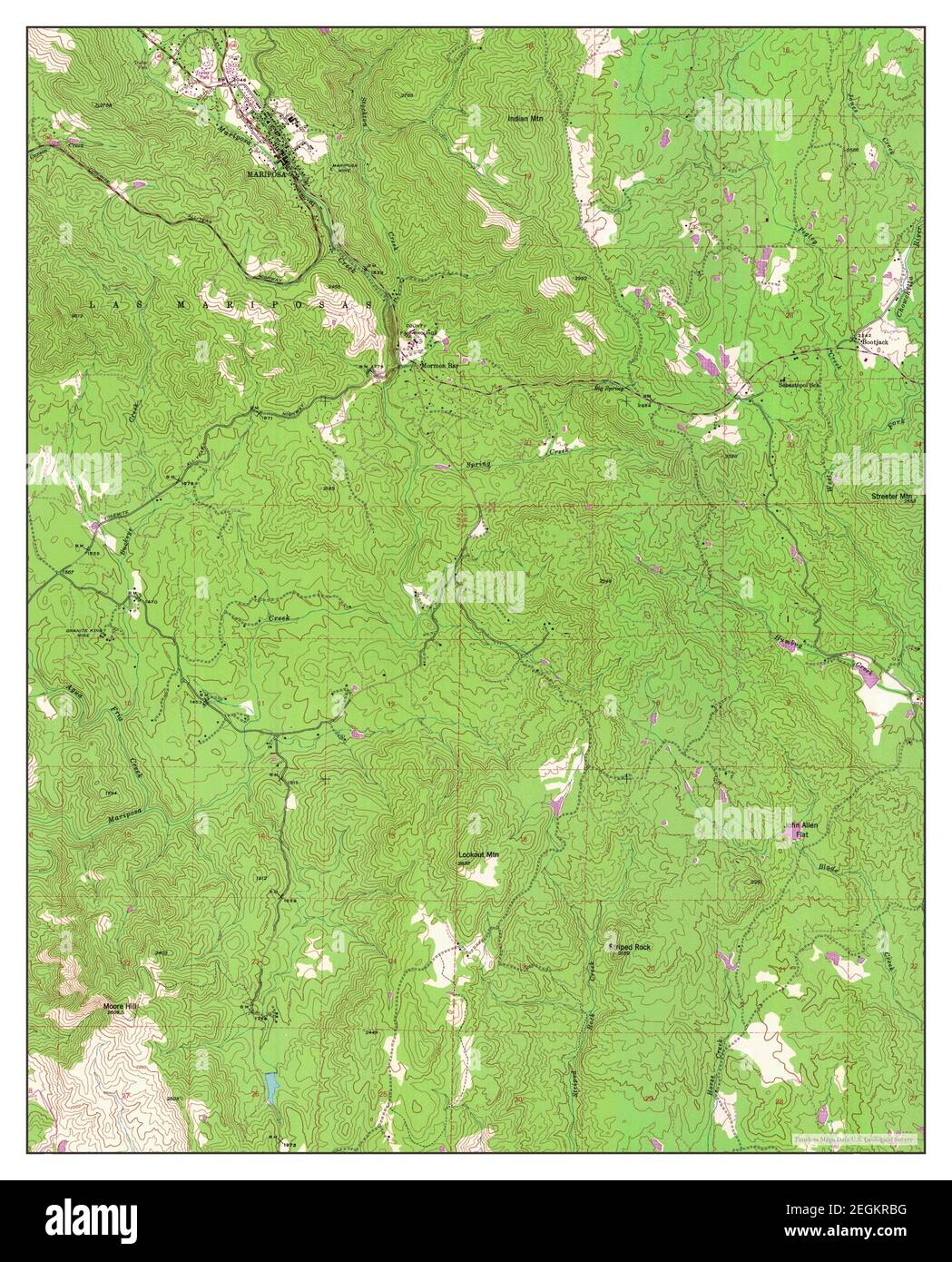 Mariposa, California, map 1947, 124000, United States of America by Timeless Maps, data U.S