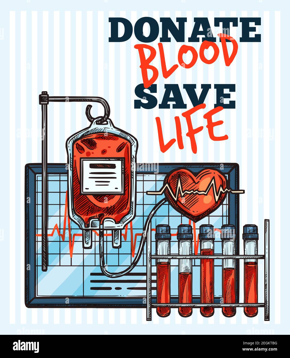 Blood donation sketch design for World blood donor day. Vector ...