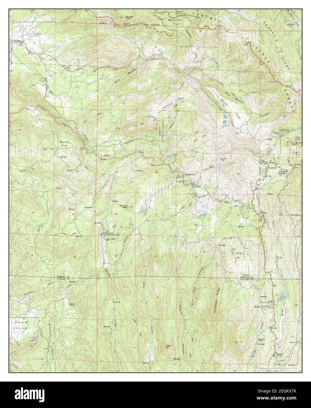 Miramonte, California, map 1966, 124000, United States of America by